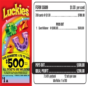 55889 Luckies $1.00 Bingo Event Ticket