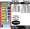 $250 TOP - Form # 7454X Beer Necessities $0.50 Ticket (3-Window)