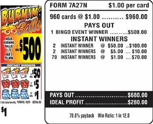 7A27N Burnin Balls $1.00 Bingo Event Ticket