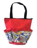 BINGO CAGES 10 POCKET DAUBER BAG W/ZIPPER- RED