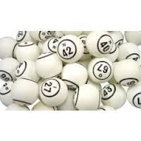 Bingo Balls - Bargain White Double-Numbered