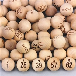 Bingo Balls 7/8" Wooden
