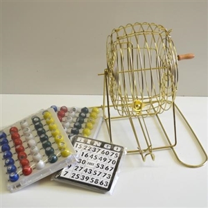 Bingo Cage Set - Small Brass
