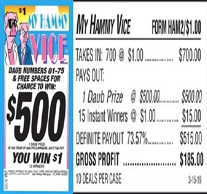 HAM2 My Hammy Vice $1.00 Bingo Event Ticket