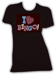 I Love Bingo Black T-Shirt