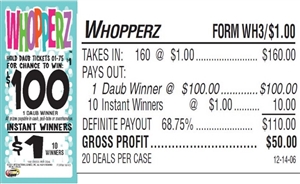 WH3 Whopperz $1.00 Bingo Event Ticket