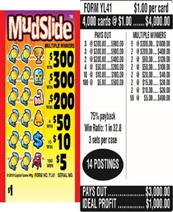 $300 TOP ($5 Bottom) - Form # YL41 Mudslide (3-Window)