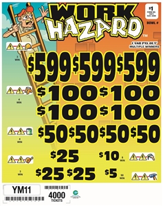 $599 TOP ($5 Bottom) - Form # Y11 Work Hazard (3-Window)