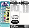 $250 TOP ($1 Bottom) - Form # YM18 Gin & Tonic (3-Window)