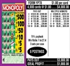 $500 TOP ($5 Bottom) - Form # YP78 Monopoly (3-Window)