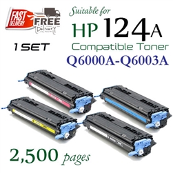 Compatible HP 124A Set Q6000A, Q6001A, Q6002A, Q6003A