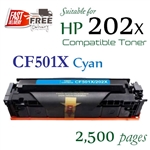 Compatible HP 202X Cyan CF500X CF501X CF502X CF503X