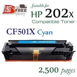 Compatible HP 202X Cyan CF500X CF501X CF502X CF503X