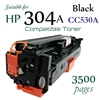 Compatible HP 304A Black CC530A CC531A CC532A CC533A