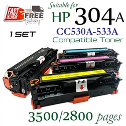 Compatible HP 304A set CC530A CC531A CC532A CC533A