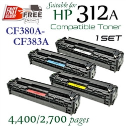 Compatible HP 312A set CF380A CF380X CF381A CF382A CF383A