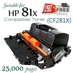Compatible HP 81X CF281X