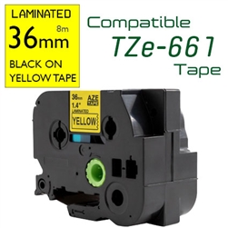TZe-661 Black on Yellow
