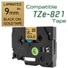 TZe-821 Black on Gold