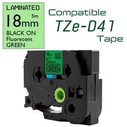 TZe-D41 Black on Fluorescent Green