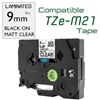 TZe-M21 Black on Matt Clear