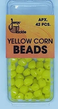 Jeros Tackle Size 7 Yellow Corn Beads (apx. 42pcs)