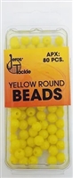 Jeros Tackle Size 6 Yellow Round Beads (apx. 80pcs)