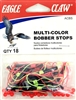 Eagle Claw Multi-Color Bobber Stops 18pk