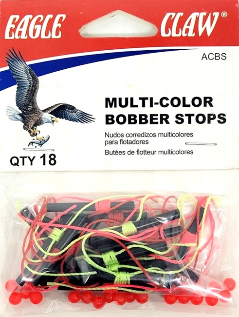 Eagle Claw Multi-Color Bobber Stops 18pk