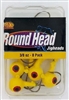 Apex Round Head Jig Heads - 3/8oz Yellow 8pk