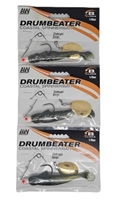 (LOT OF 3) Bomber Drumbeater Coastal Spinnerbait - 1/8oz White/Silver Mullet