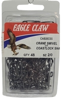 Eagle Claw Crane Swivel w/ Coastlock Snap - 2/0 Black 48pcs