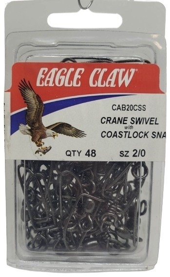 Eagle Claw Lazer Ball Bearing Swivel w/ Solid SS Rings - 240lb Test