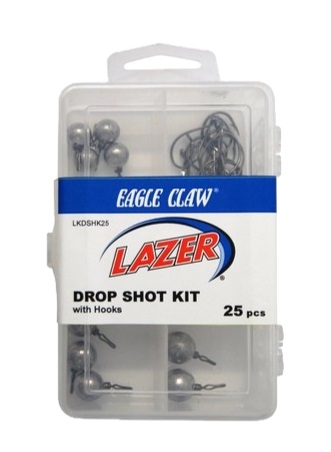 Eagle Claw Lazer Drop Shot Kit with Hooks - 25pcs