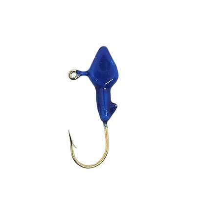 Minnow Head Jig Heads 1/16oz Size 4 Gold Hook - Blue 25pk