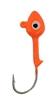 Minnow Head Jig Head with Eyes 1/2oz Orange 6pk