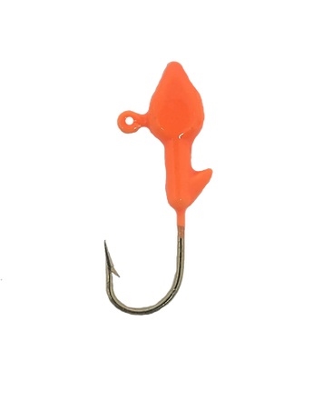 Minnow Head Jig Heads 1/32oz Size 4 Gold Hook - Orange 25pk