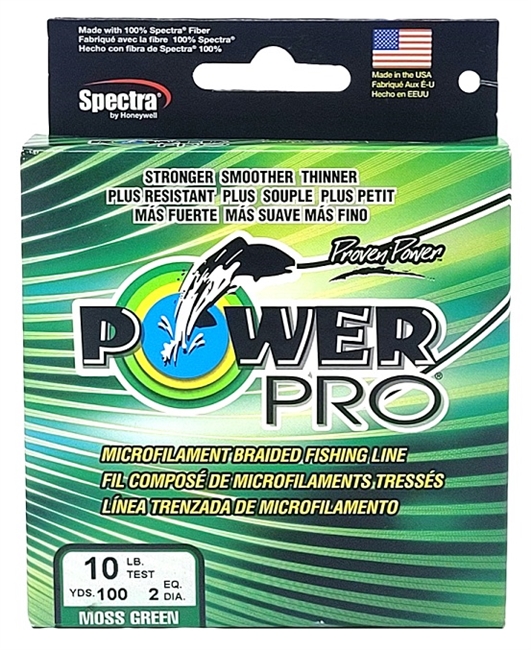 Power Pro Microfilament Braided Fishing Line - Moss Green 150yds