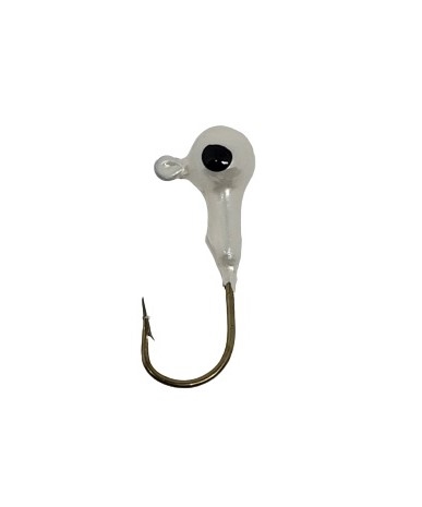 Round Head Jig Heads with Eyes 1/16oz Size 2 Red Hook - Green