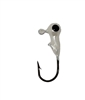 Round Head Jig Head with Eyes 1/32oz Size 6 Bronze Hook - Pearl White