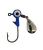 Round Head Spinner Jig Head with Eyes 1/16oz Size 4 Bronze Hook - Blue 5pk