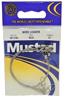 Mustad Wire Leader - 45lb Test 12in Length 3pk