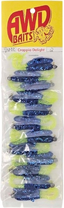 AWD Baits 1/16oz Crappie Delight Card - 12/card with Extra Bait