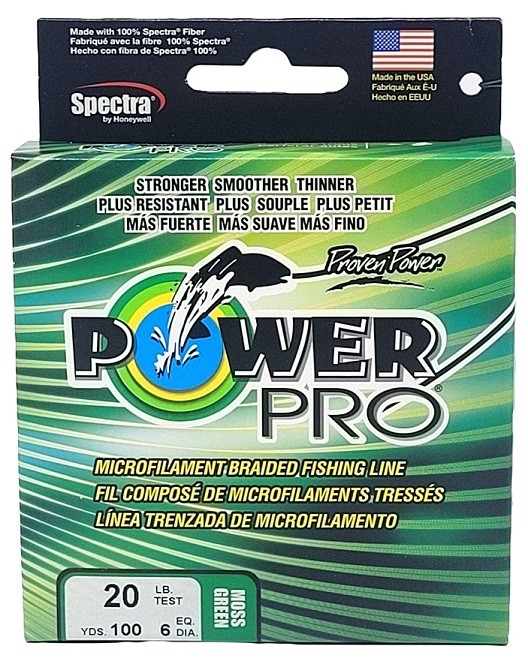 Power Pro Microfilament Braided Fishing Line - Moss Green 100yds