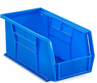 Plastic Stackable Bins 11"x5-1/2"x5" Blue  6/Carton Uline S12415BLU