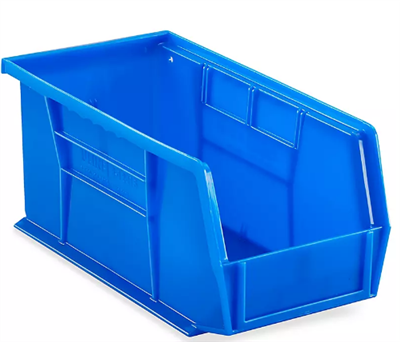 Plastic Stackable Bins 11"x5-1/2"x5" Blue  6/Carton Uline S12415BLU