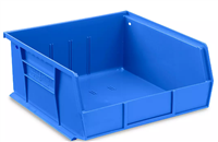 Plastic Stackable Bins 11"x11"x5" Blue  6/Carton  Uline S-12417BLU