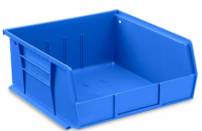 Plastic Stackable Bins 11"x11"x5" Blue  6/Carton  Uline S-12417BLU