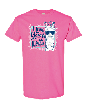 SC Valentine Front Print Love You A Llotta-Charity Pink