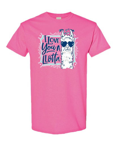 SC Valentine Front Print Love You A Llotta-Charity Pink